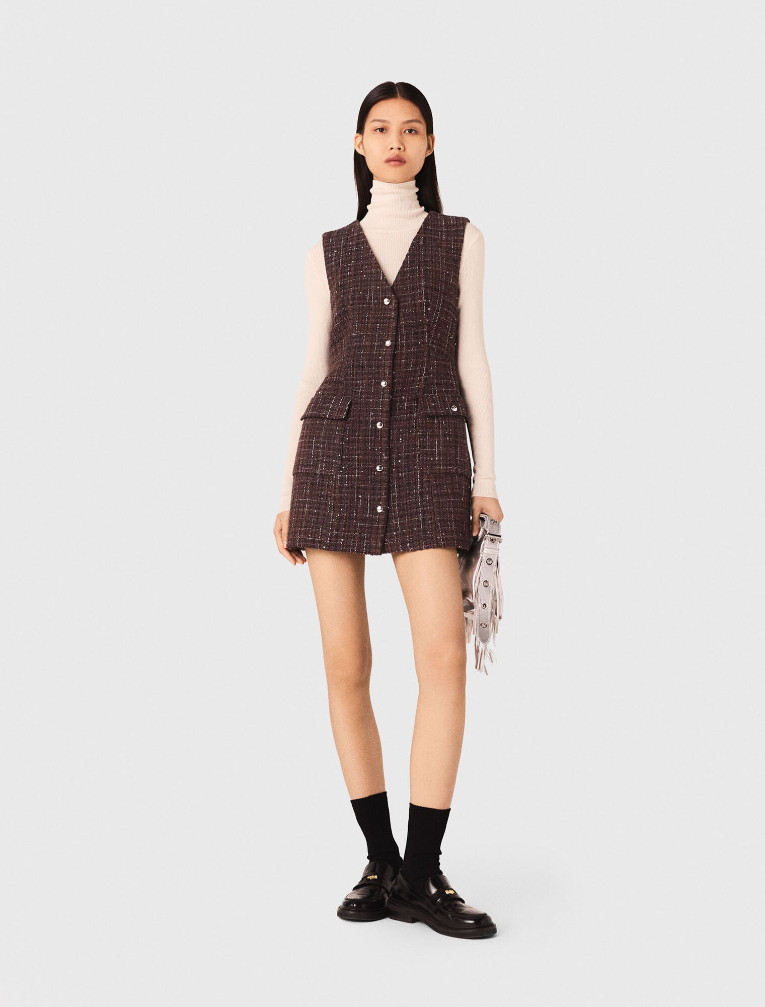 Kurzes Kleid aus Tweed