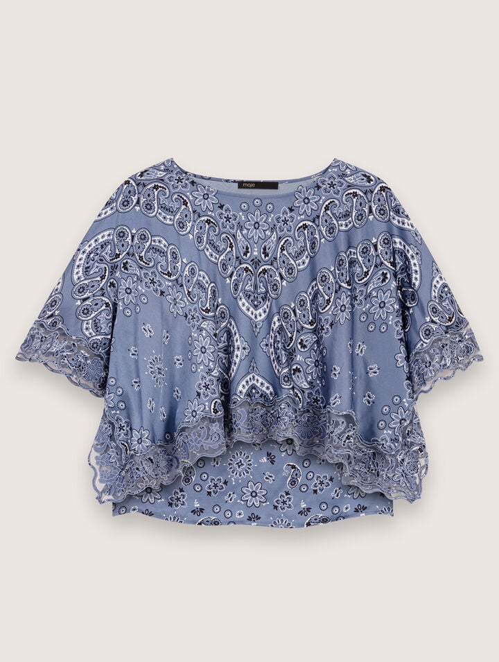 Fließendes Top mit Print