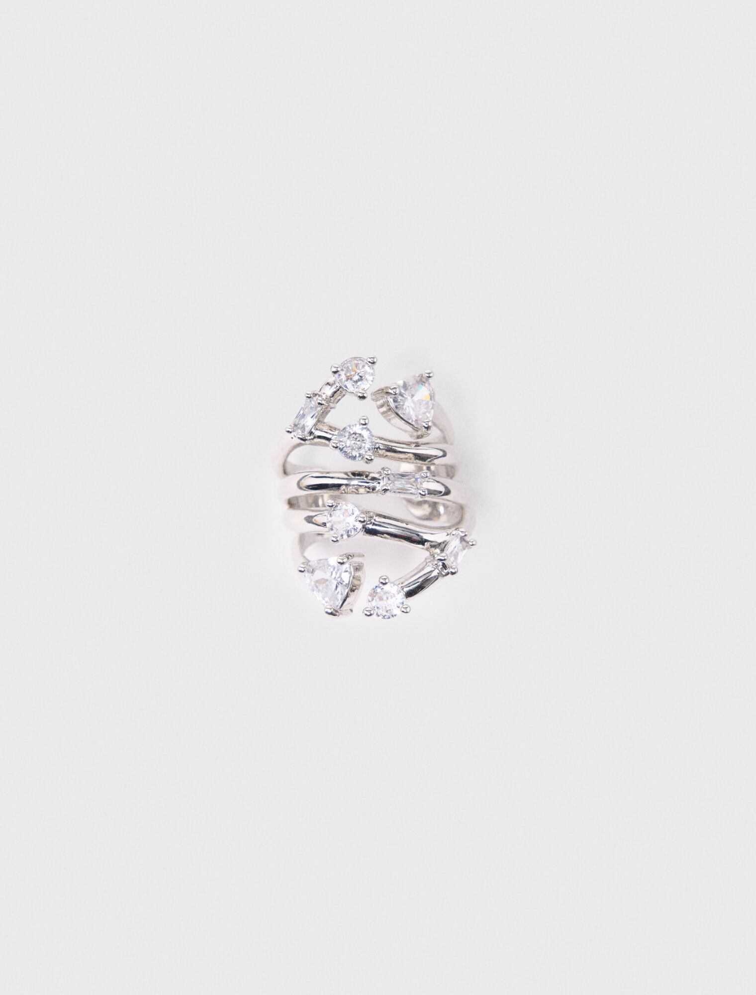 Mehrreihiger Ring mit Strass