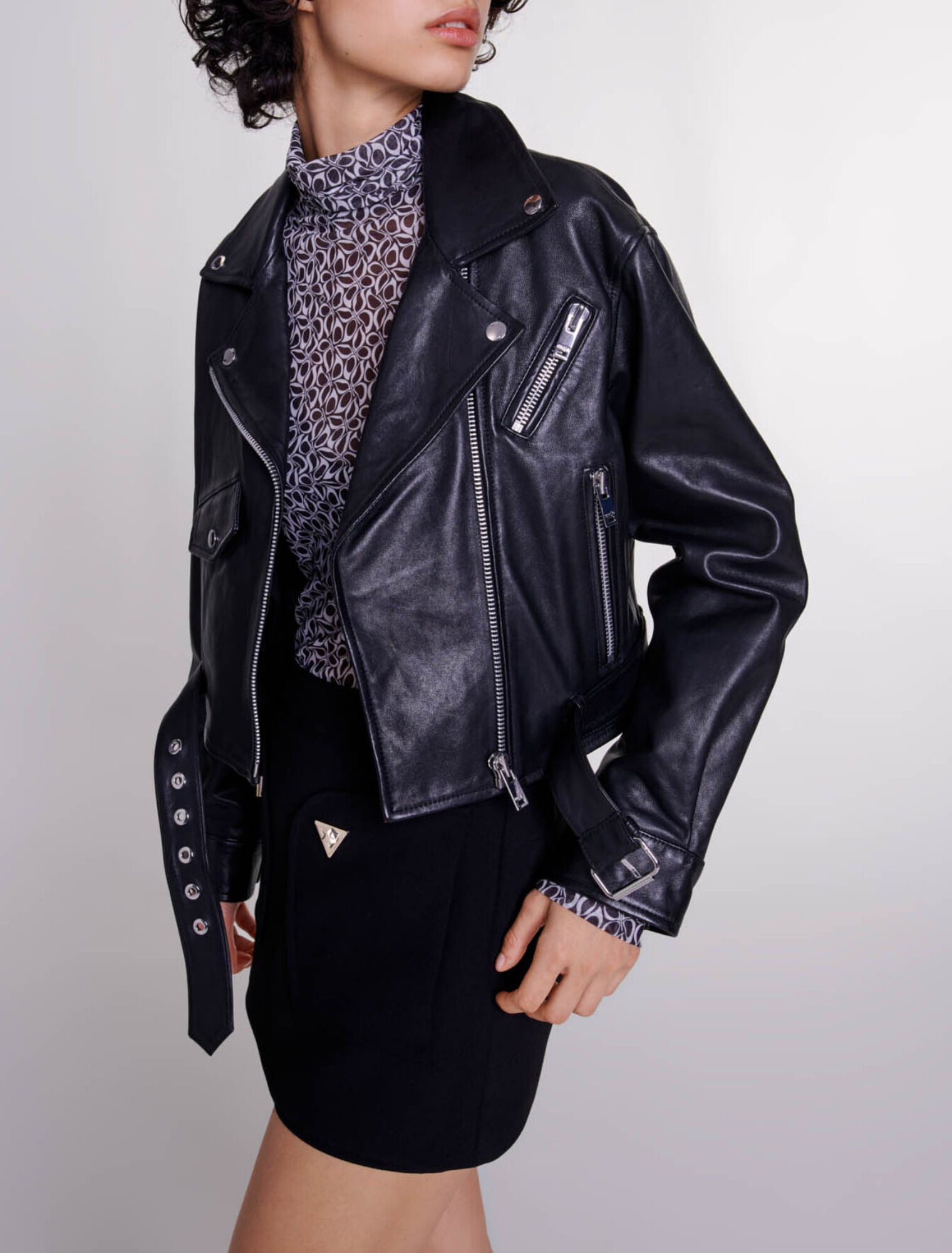 Kurze Lederjacke