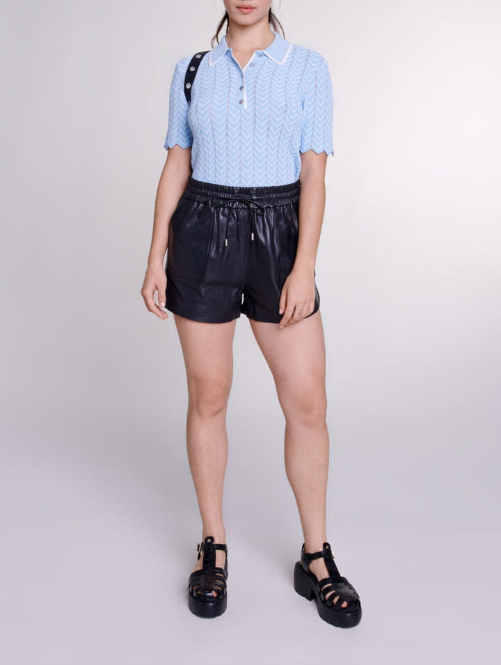 Shorts aus Leder