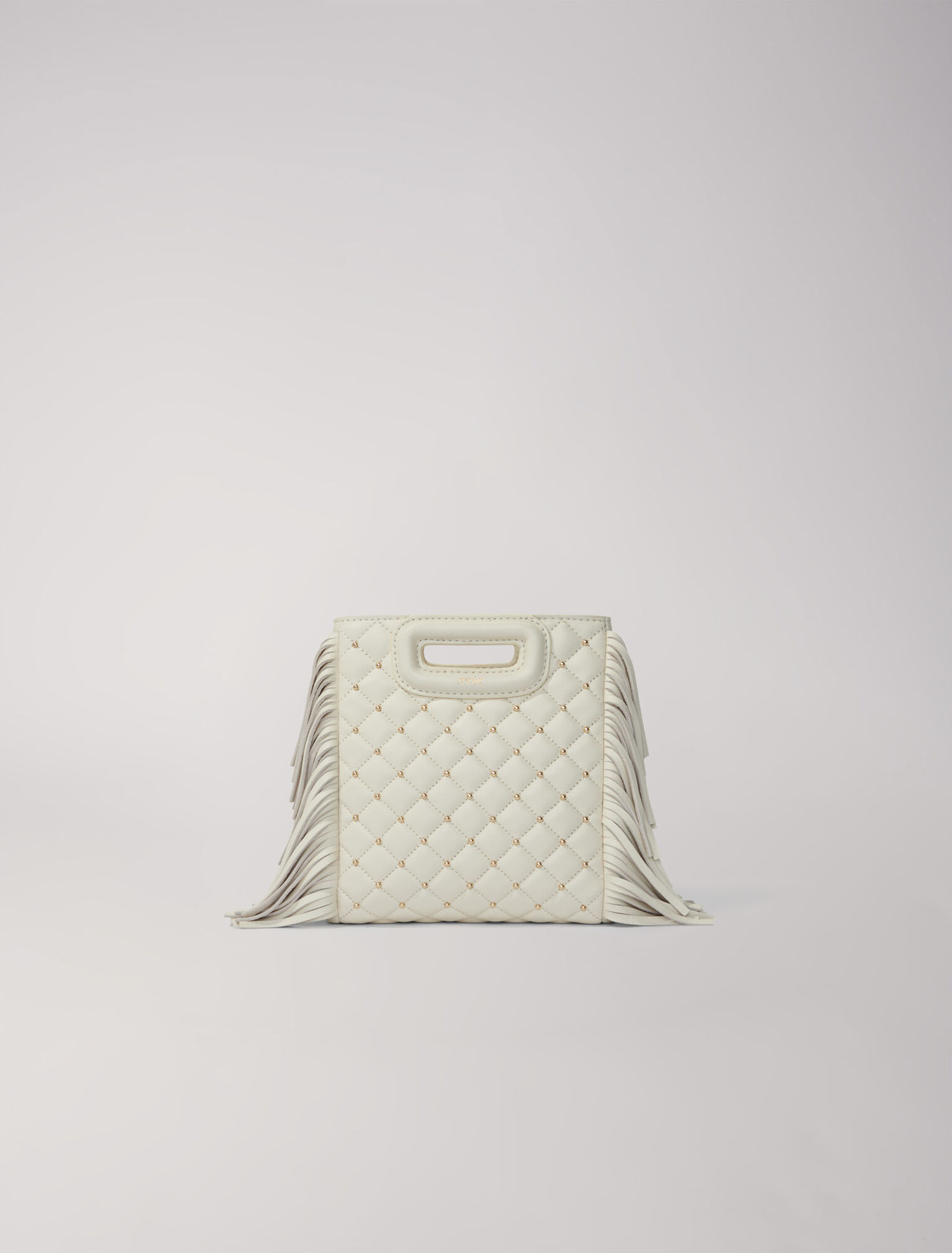 M-Tasche aus Leder mit Nieten