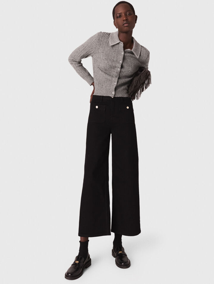 Gerade Jeans mit aufgesetzten Taschen