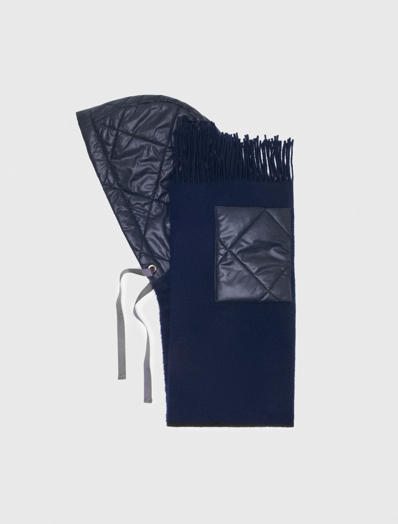 Wollponcho mit Kapuze