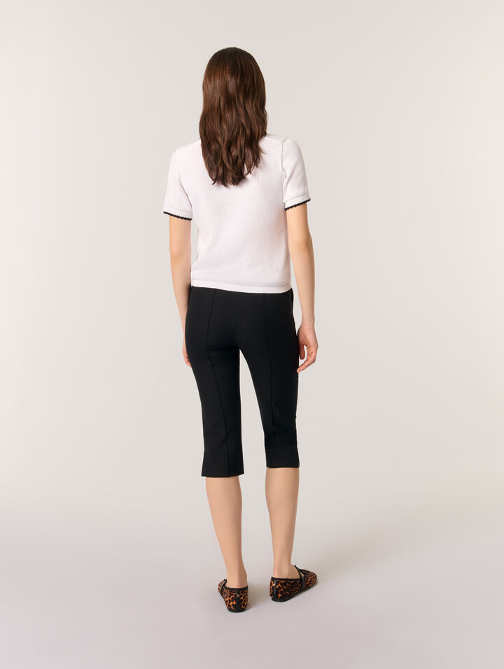 Poloshirt aus Pointelle-Strick