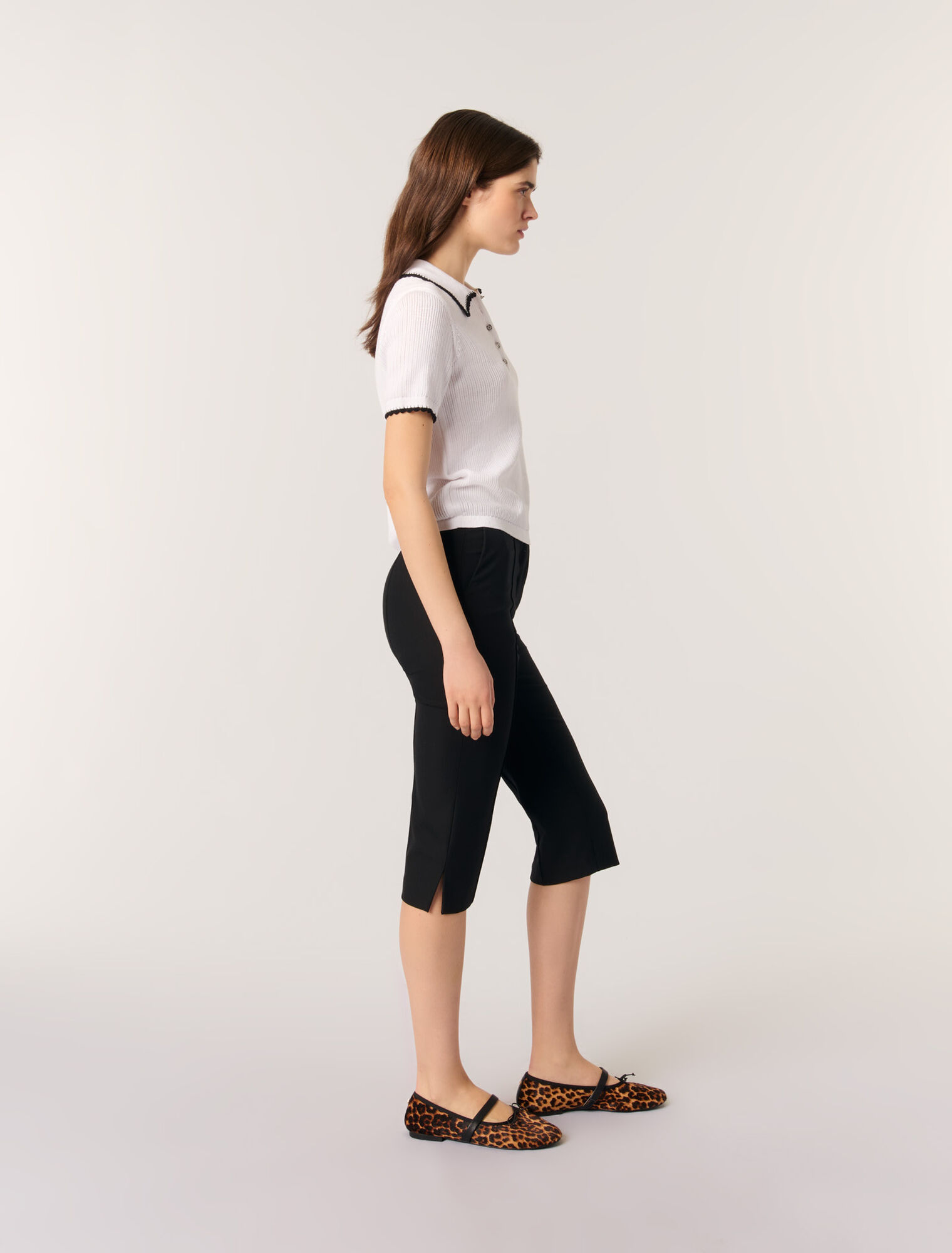 Poloshirt aus Pointelle-Strick