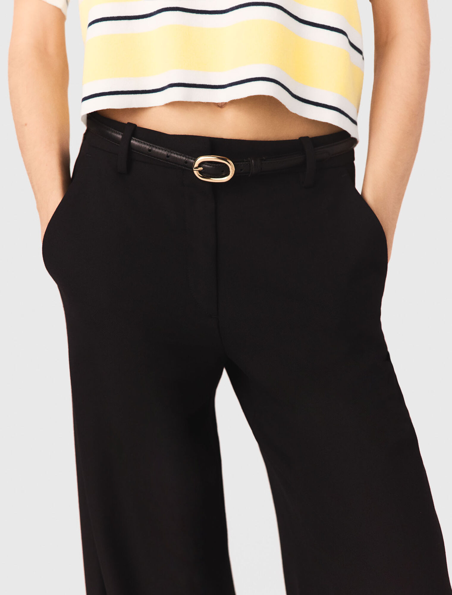 Schmaler Lederg&uuml;rtel, Ovalschnalle