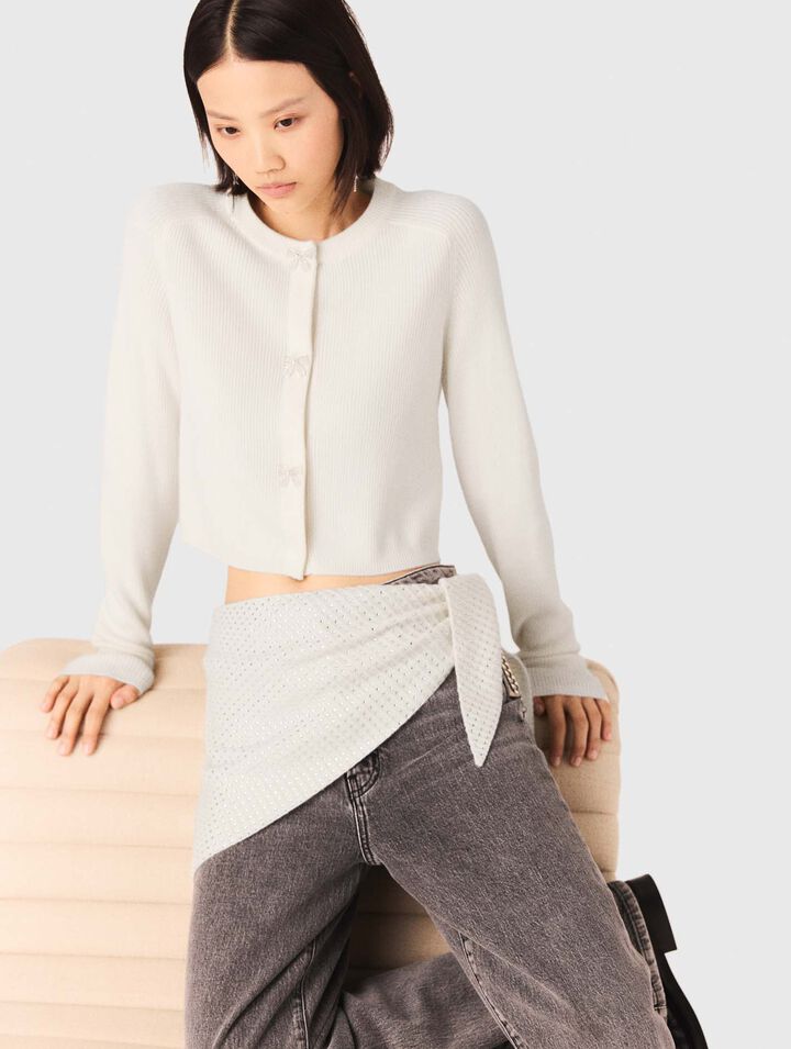 Cardigan mit Schmuckknotenknöpfen