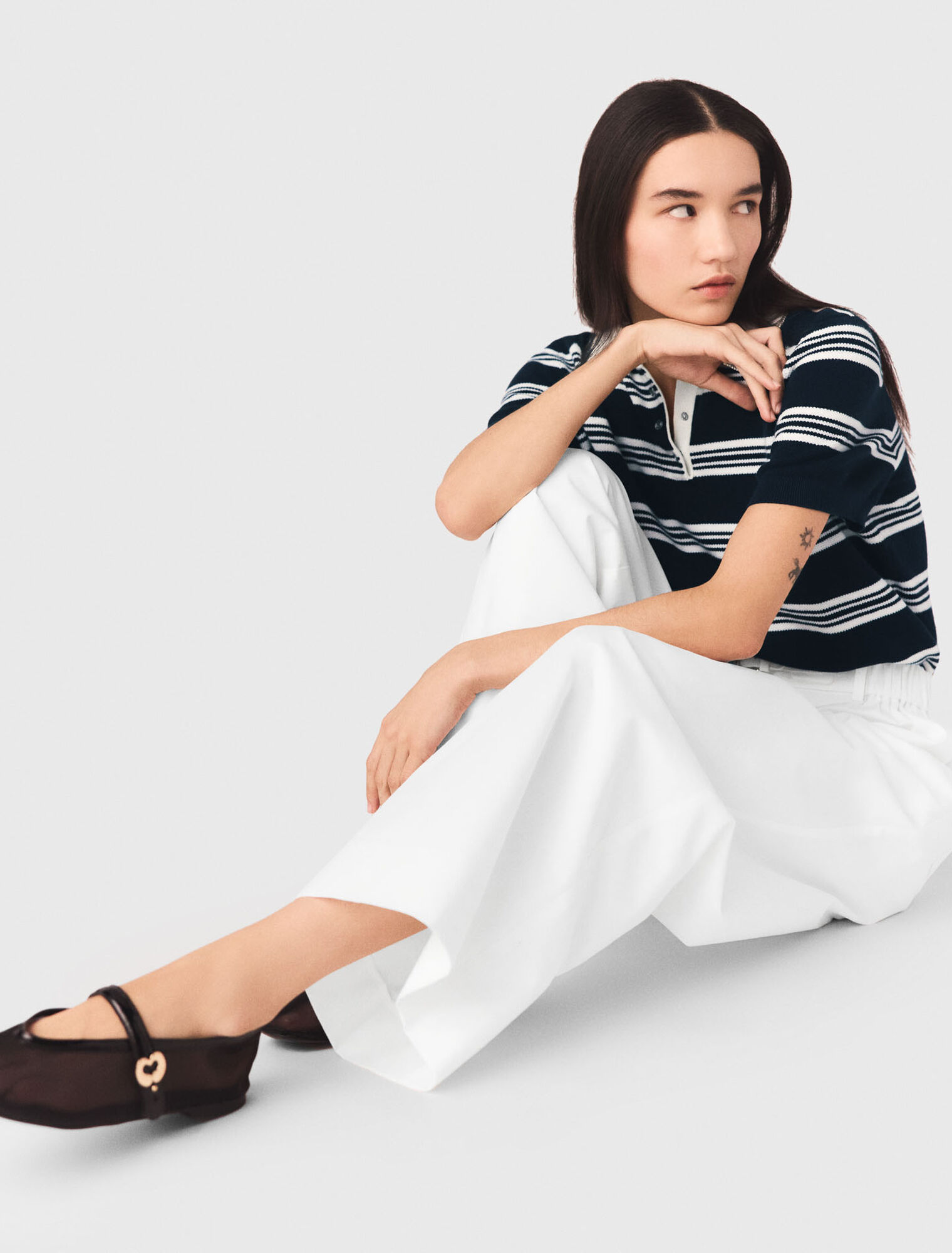 Weite Hose aus Baumwolle