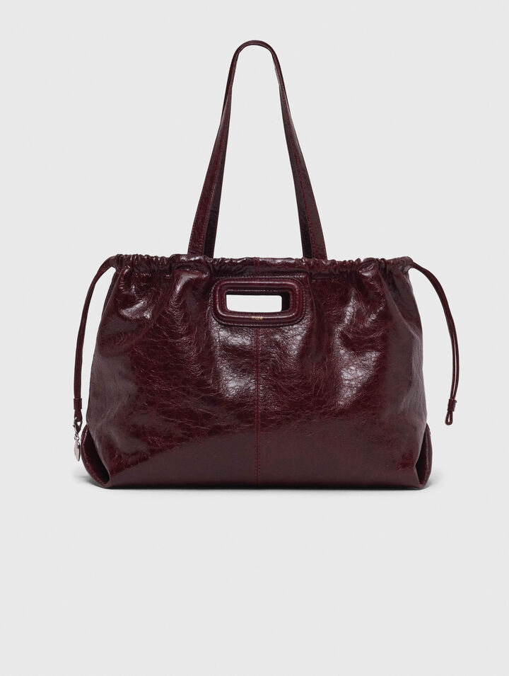 Tote-Tasche M aus Craquelé-Leder