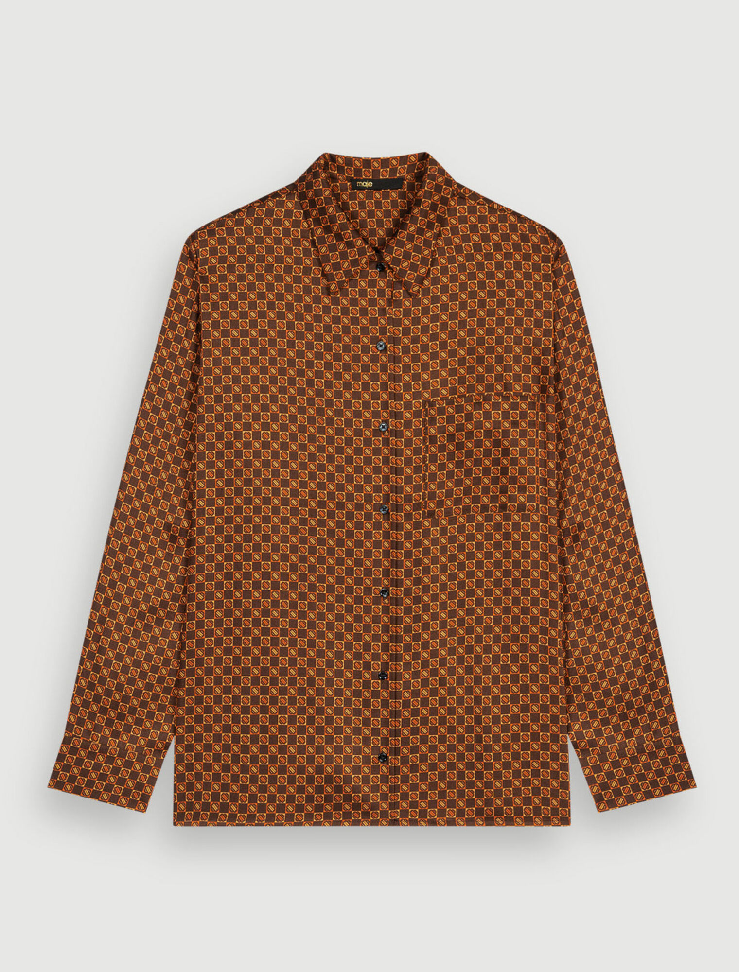 Bedrucktes Satinhemd mini Clover