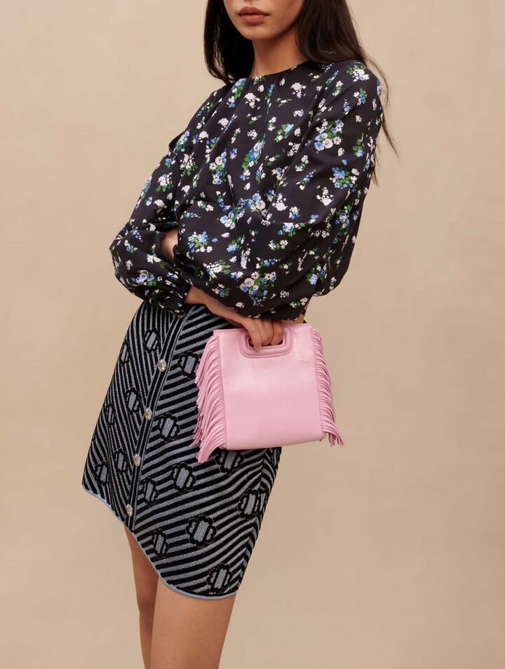 M Mini-Tasche aus rosafarbenem Leder