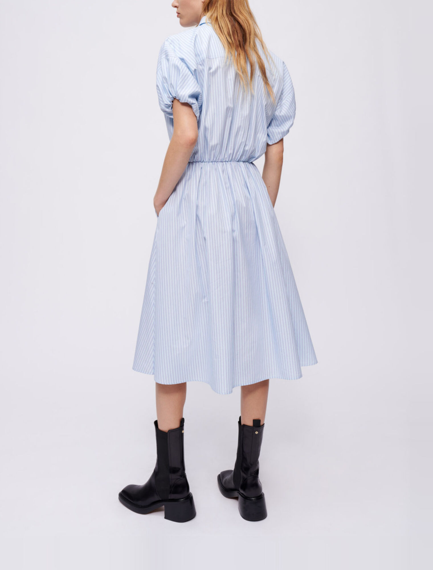 Gestreiftes Hemdblusenkleid