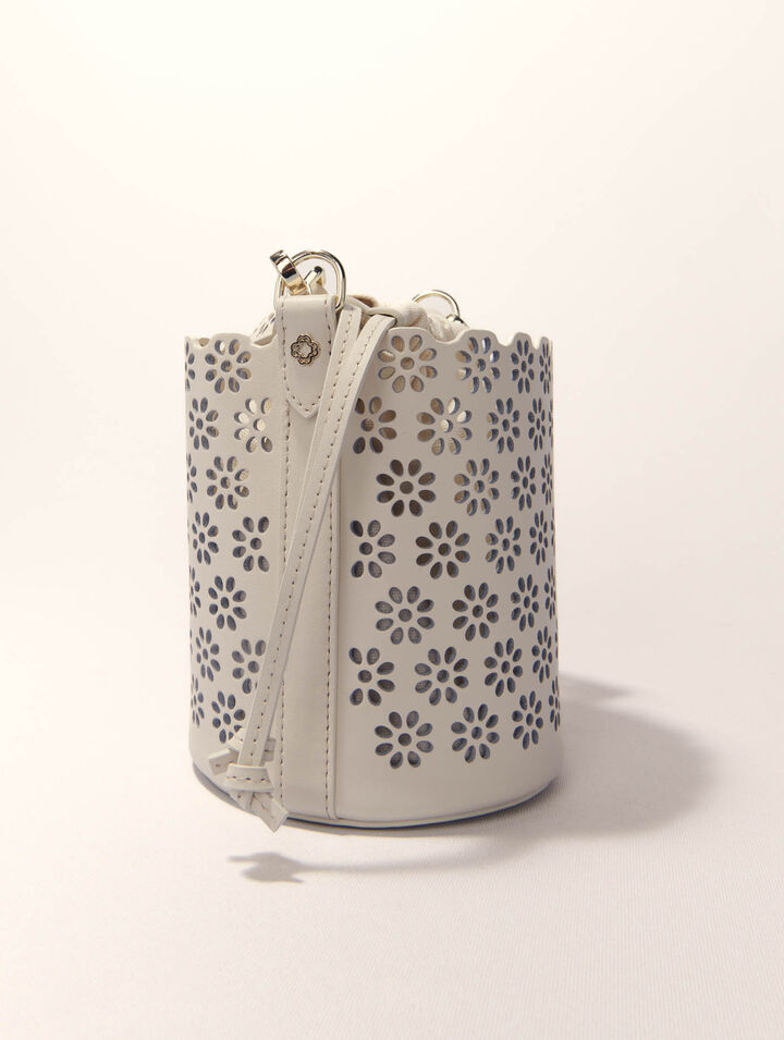 Bucket Bag aus perforiertem Leder
