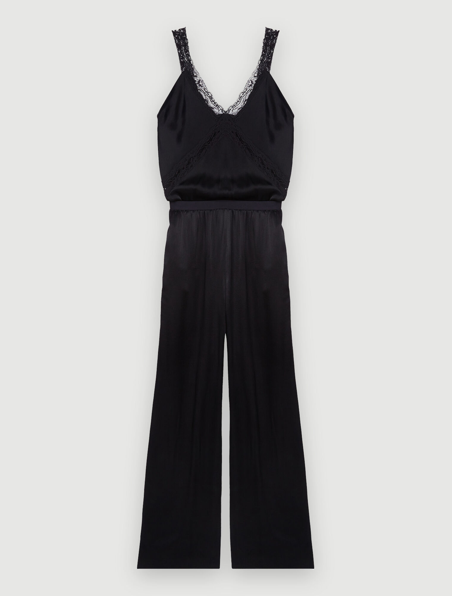 Satin-Jumpsuit mit Trägern