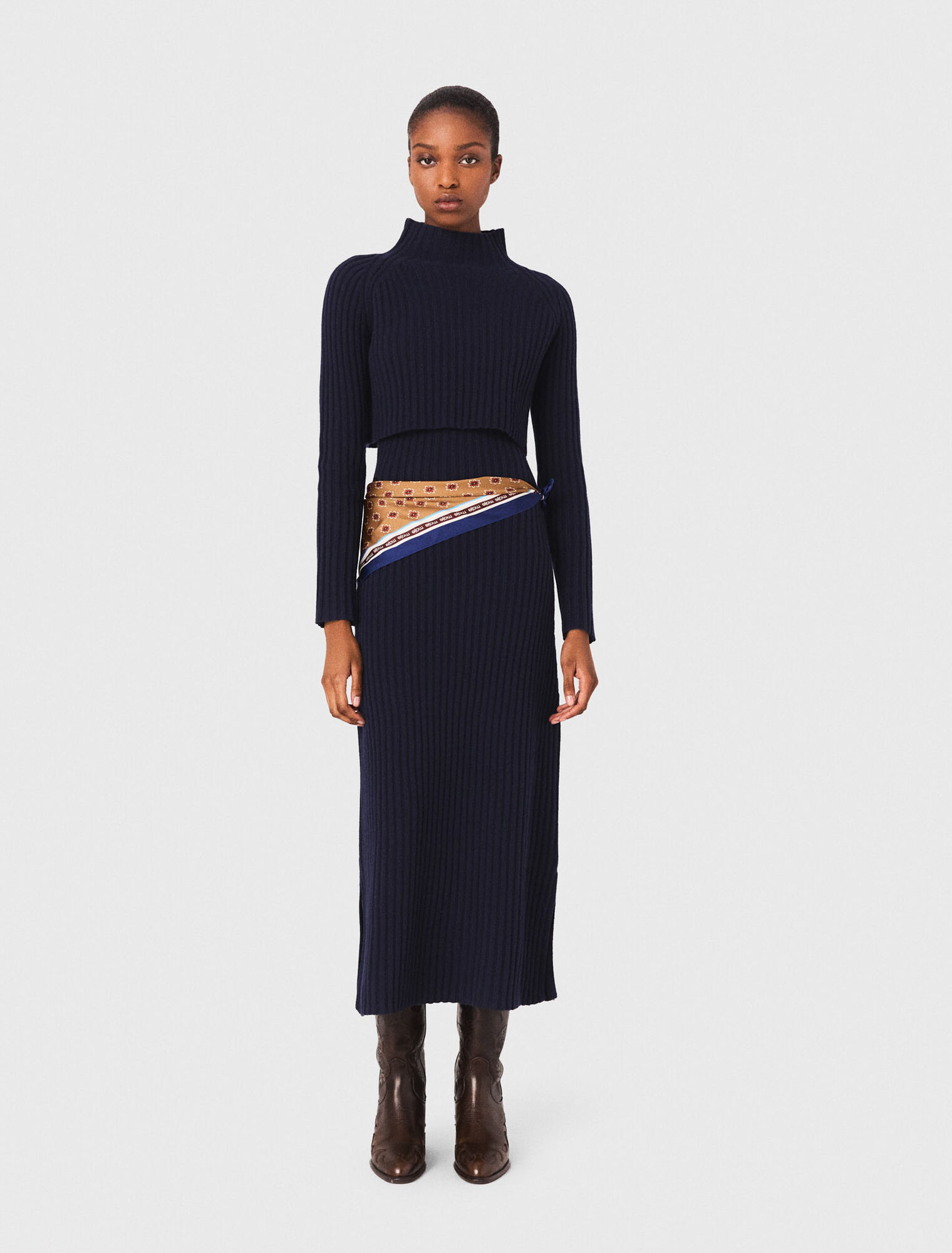 Strickkleid mit abnehmbarem Pulli