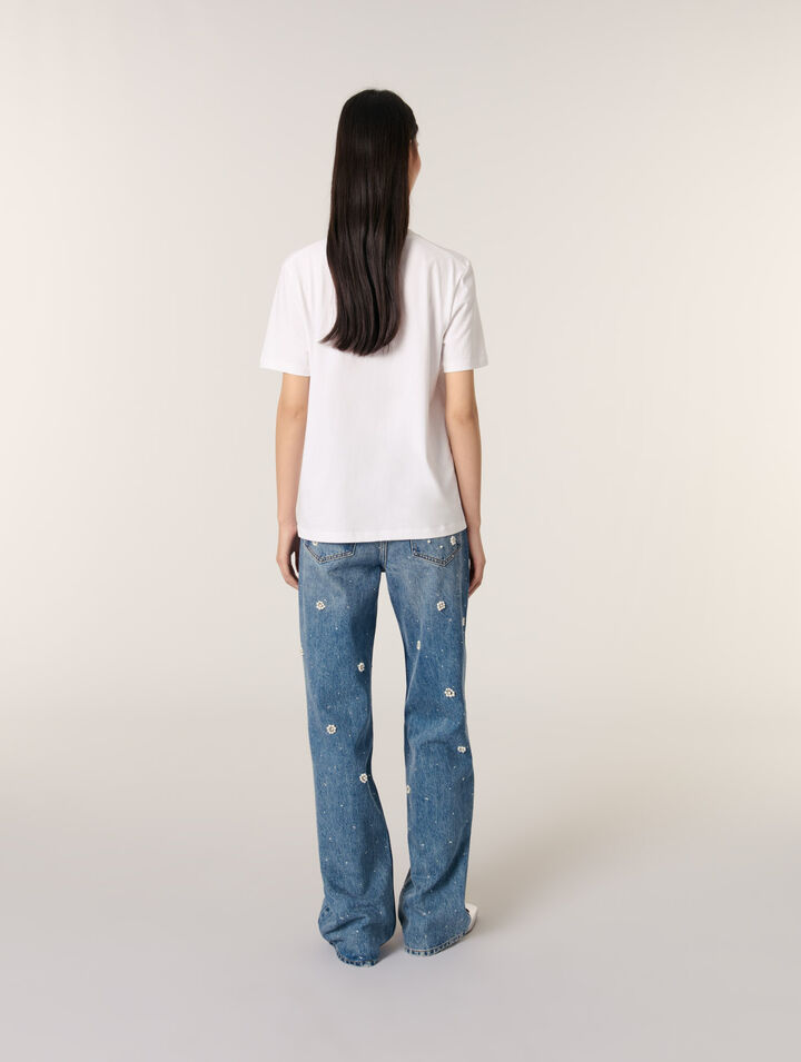 T-Shirt mit Stickerei