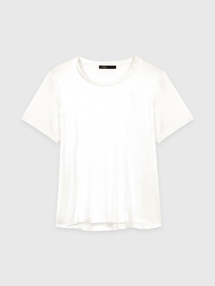 Kurz&auml;rmeliges Top aus Seide