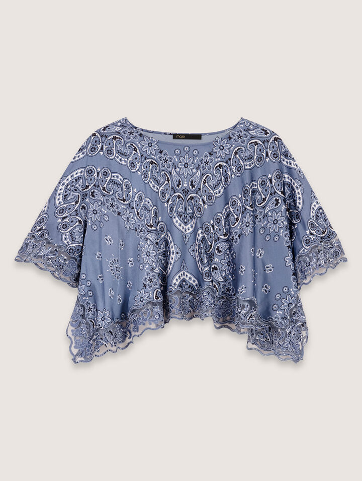 Fließendes Top mit Print