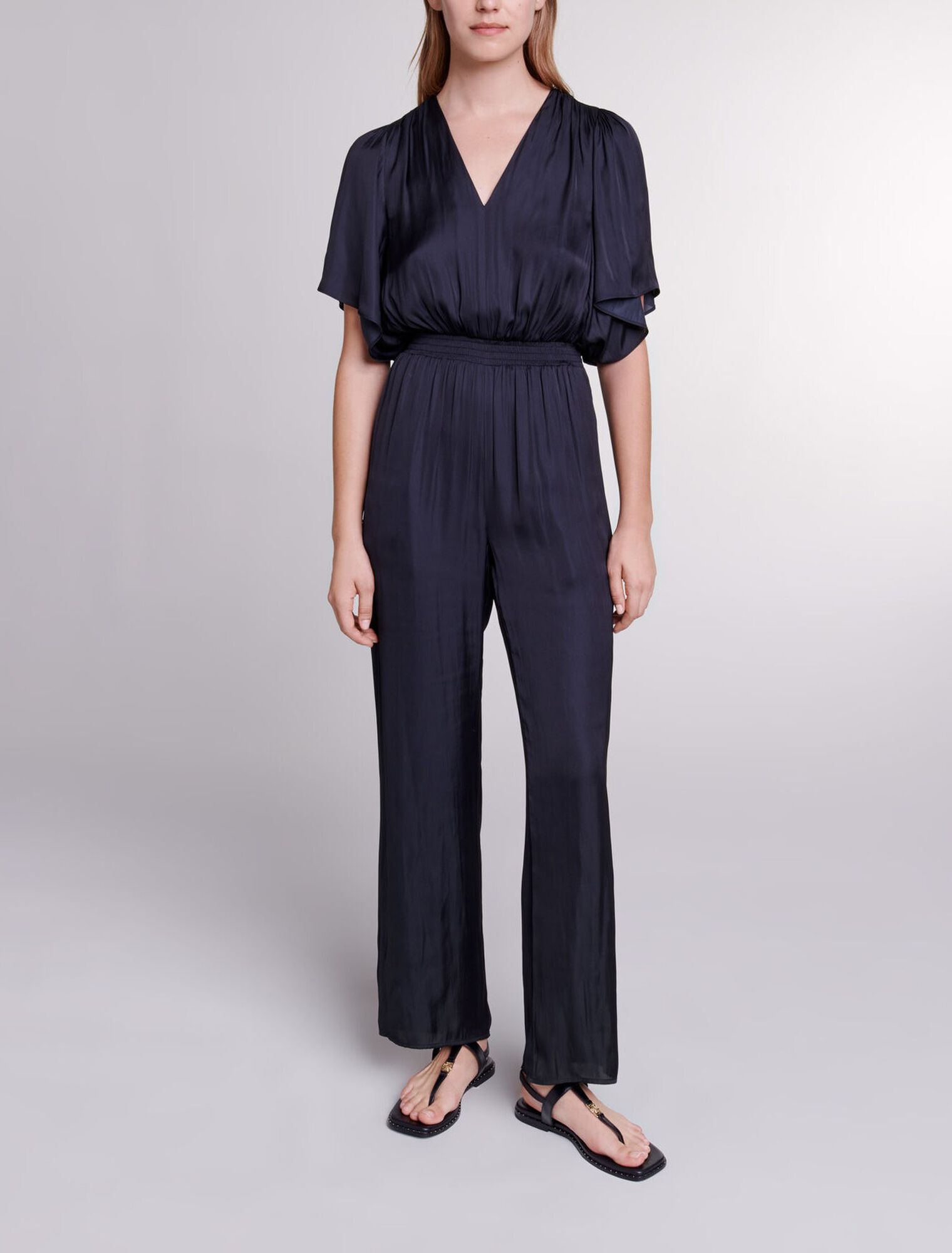 Hosenanzug aus Satin