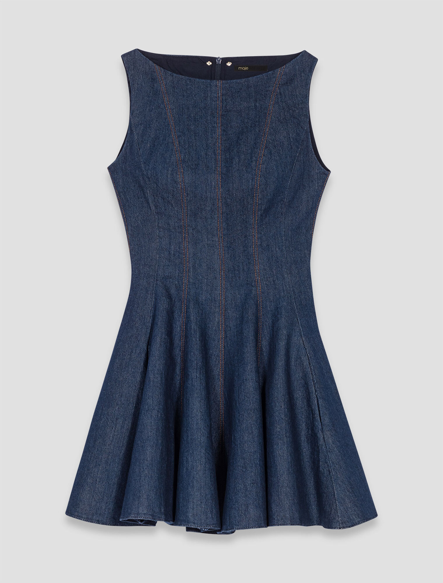 Kurzes Denimkleid mit Volants
