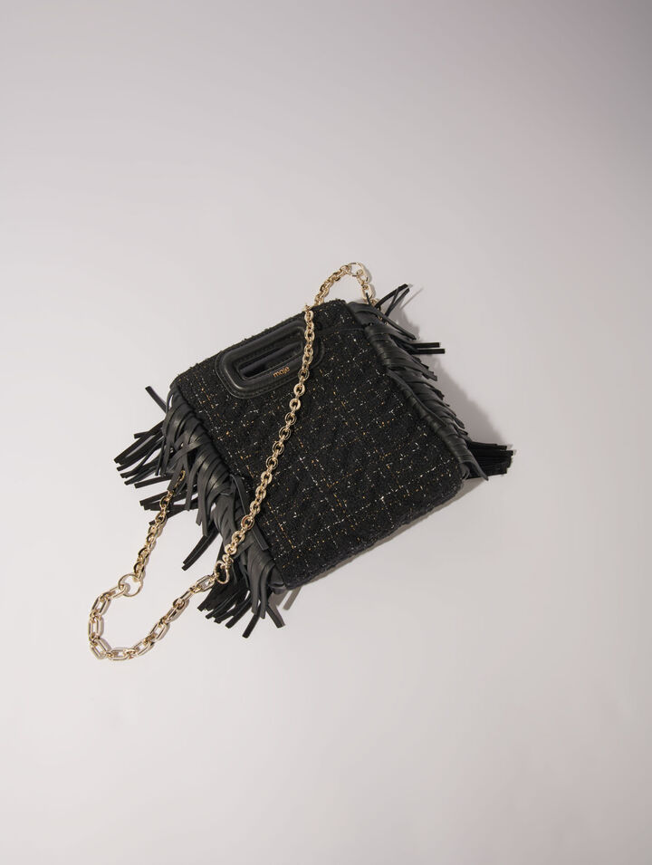 Mini-Tasche M aus gestepptem Tweed