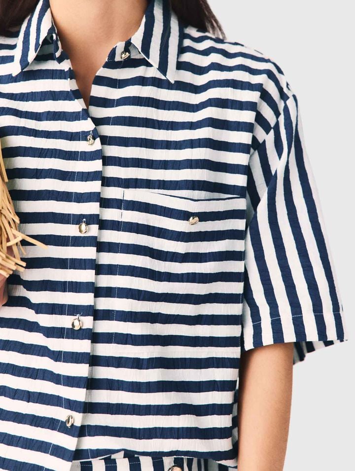 Kurzes Hemd aus Leinenmischung