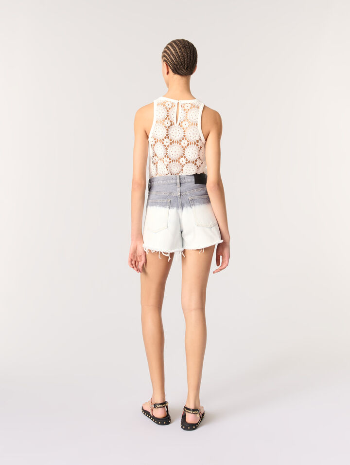 Batik-Shorts aus Denim
