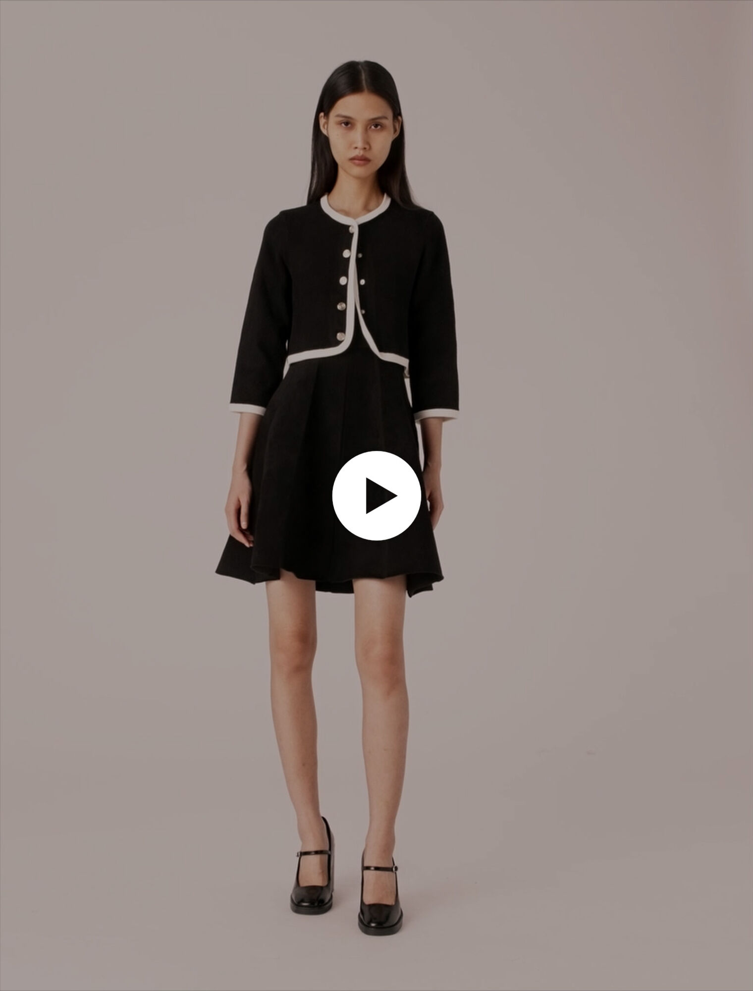 2-in-1-Kleid mit Samt-Effekt
