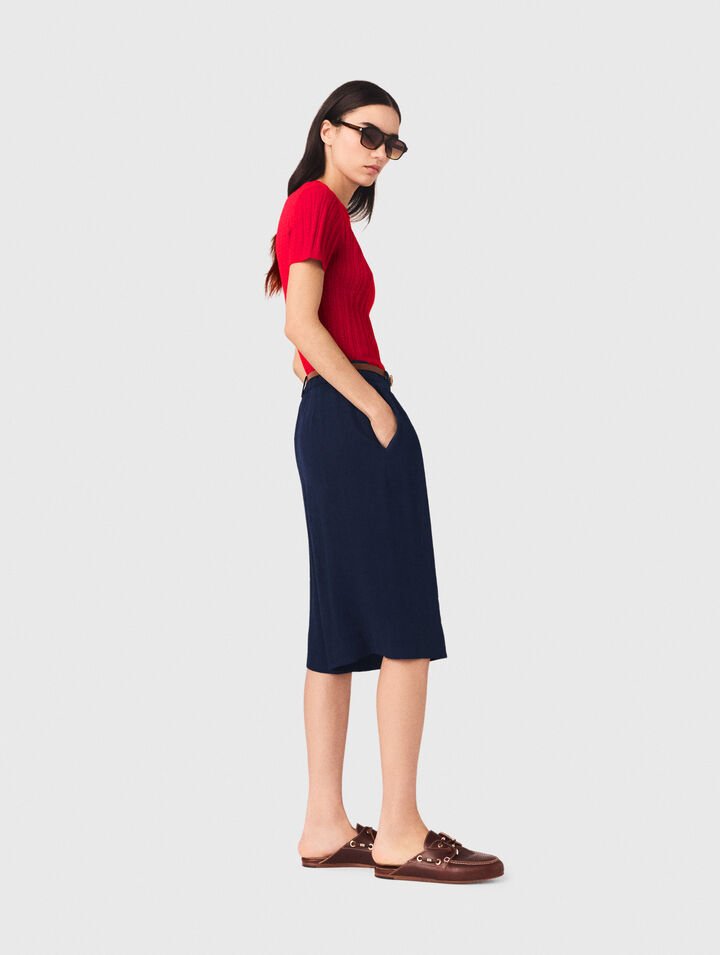 Bermudashorts aus Leinenmischung