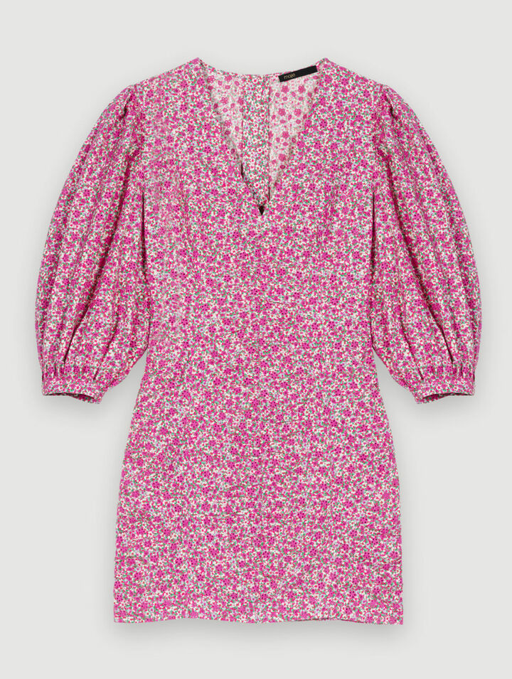 Kurzes Kleid mit Blumenprint