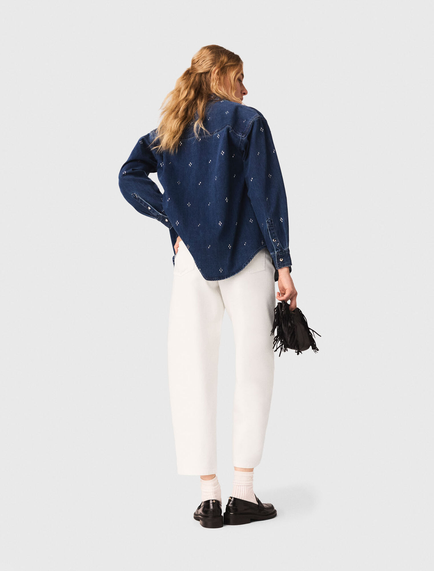 Jeanshemd mit Strass