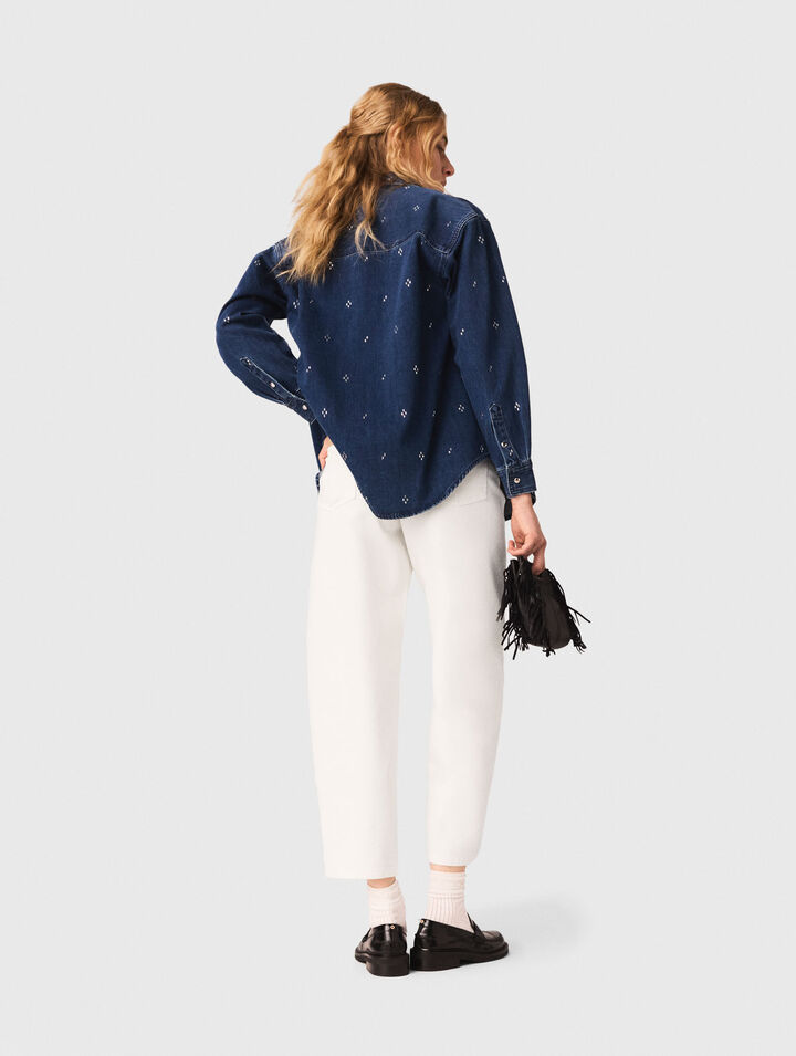Jeanshemd mit Strass