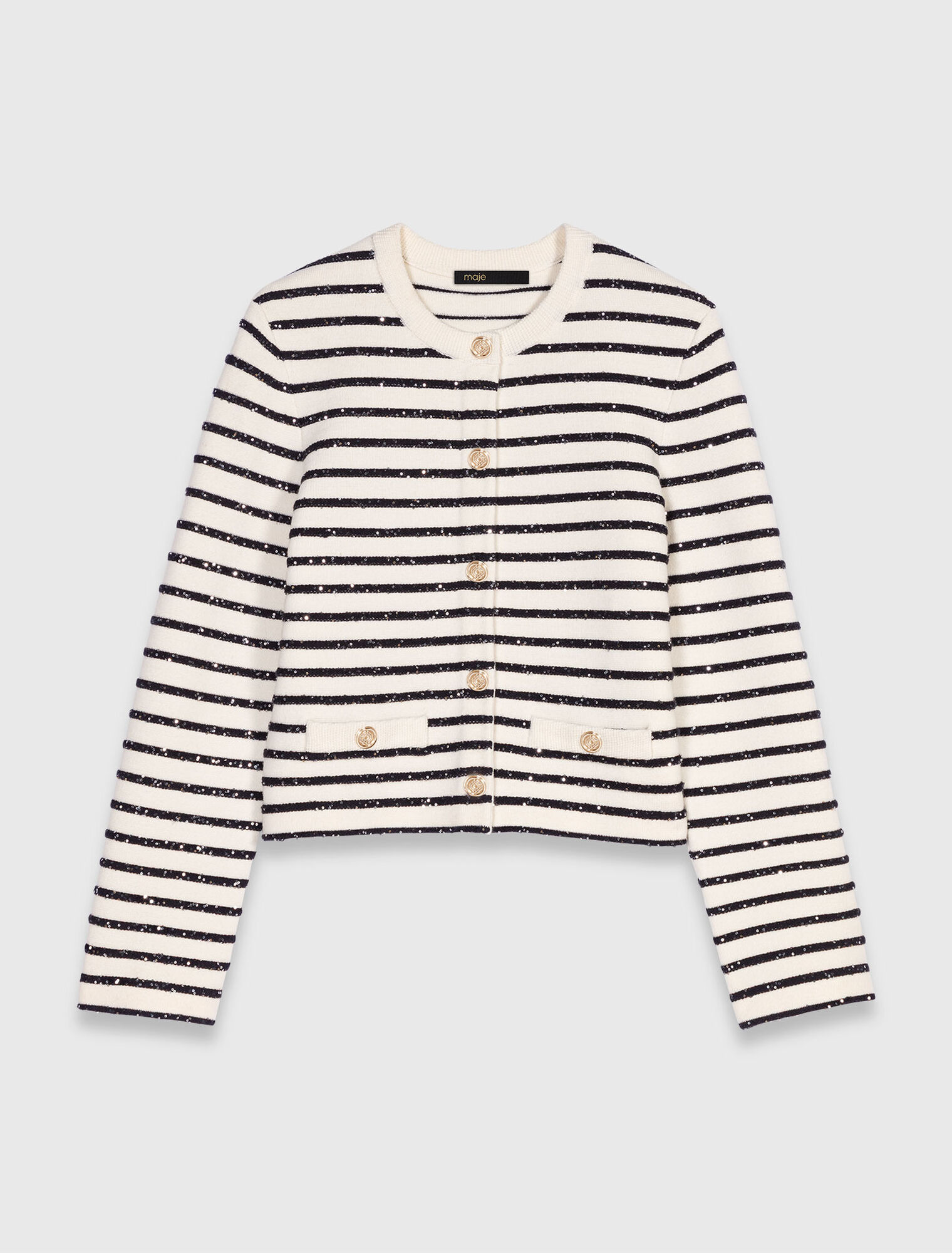 Cardigan aus Wolle mit Druckknöpfen