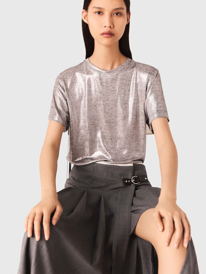 T-Shirt aus Lamé