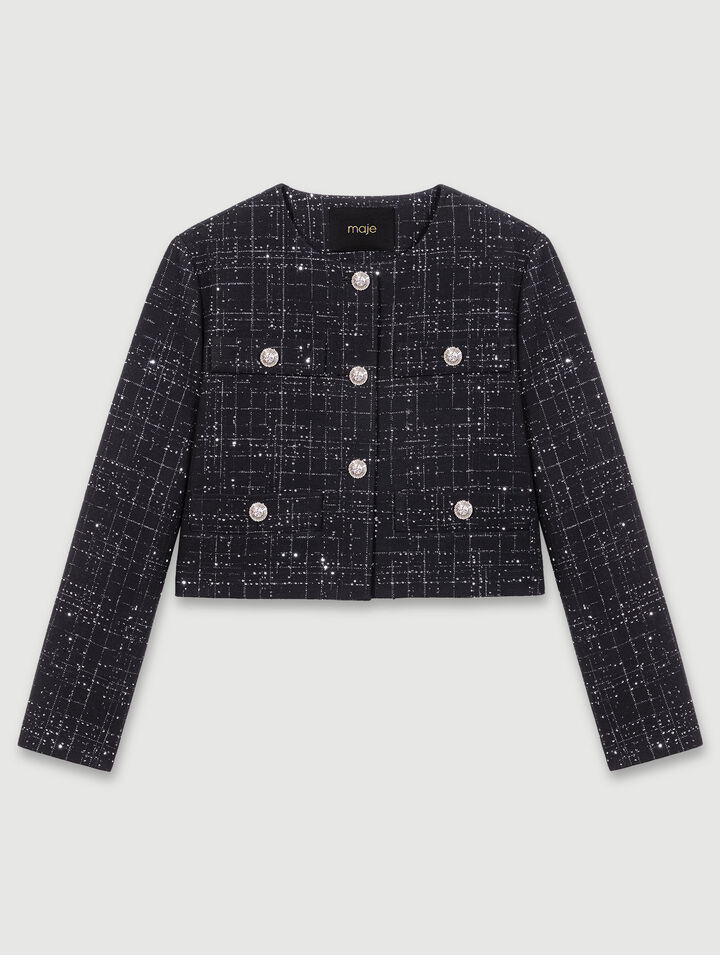 Kurze Tweedjacke