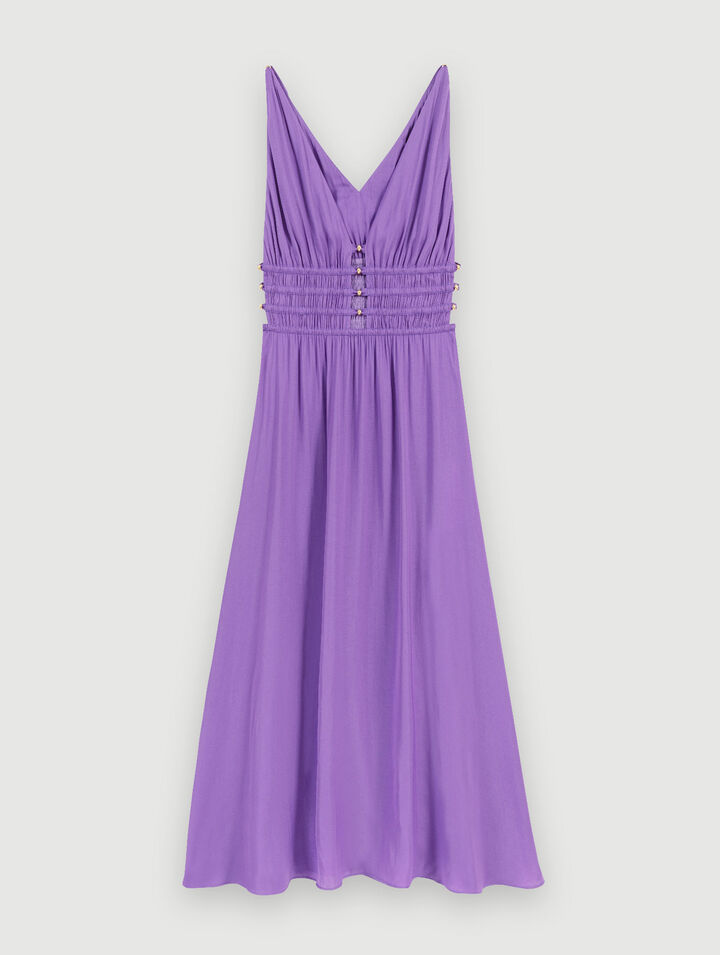Langes satiniertes Kleid