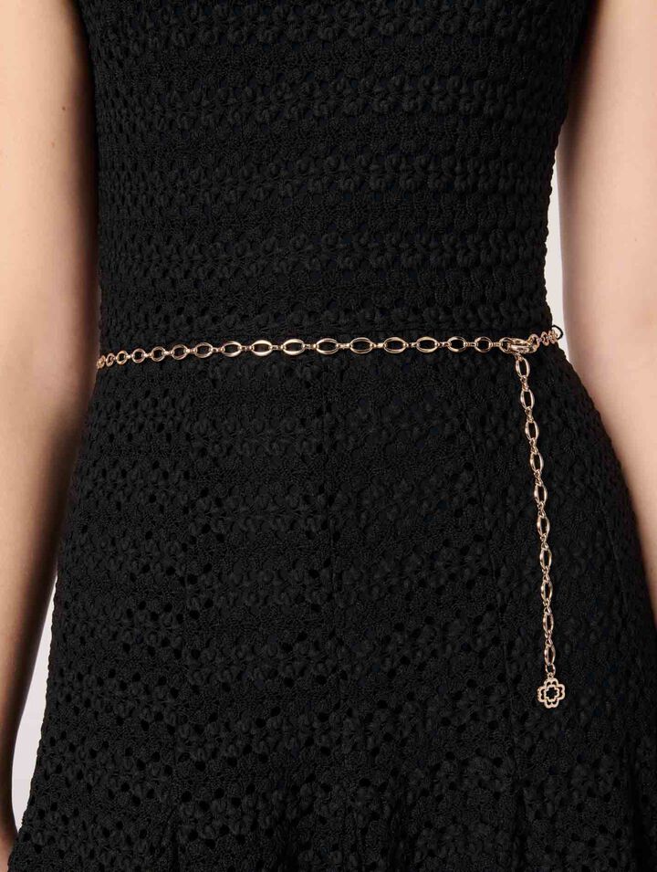 Langes Häkelkleid