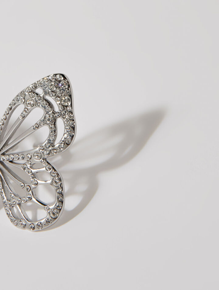 Schmetterlingsring mit Strass