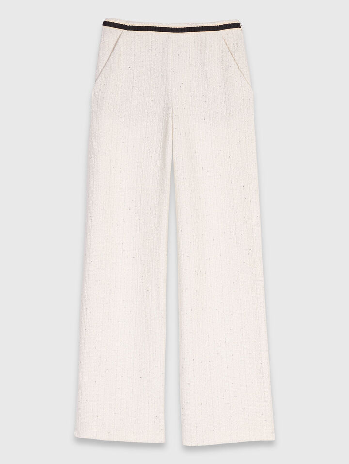 Weite hose in Tweed-Optik