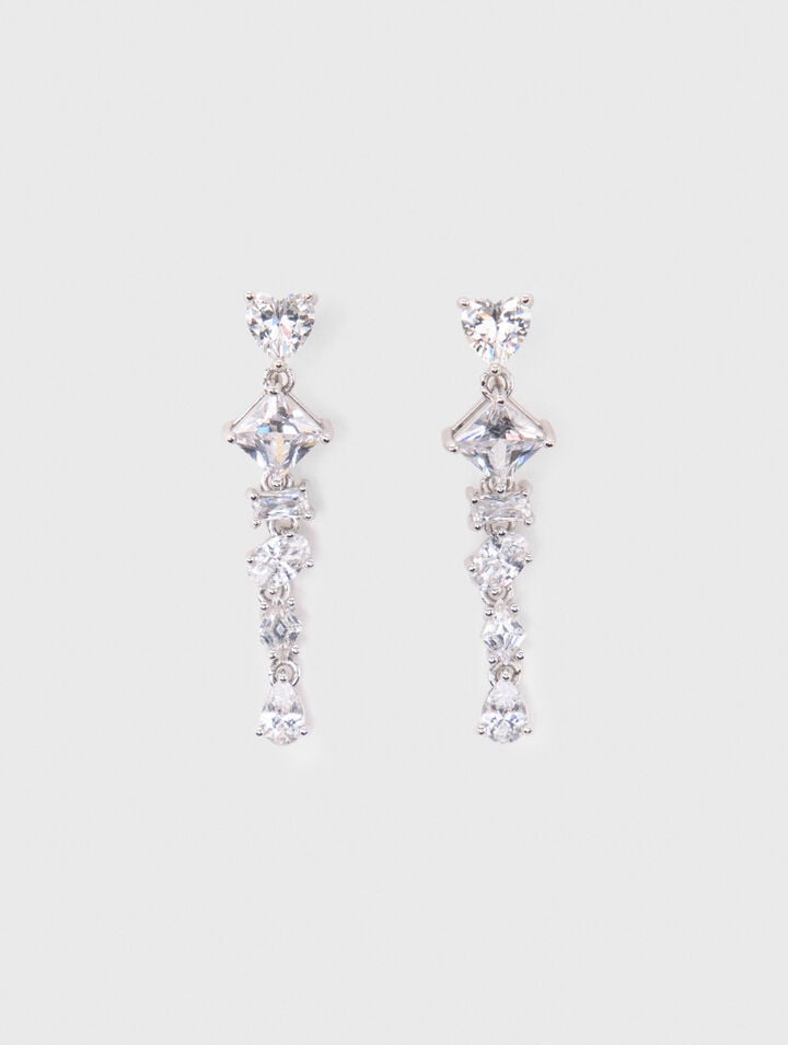 Herz-Ohrringe mit Strass