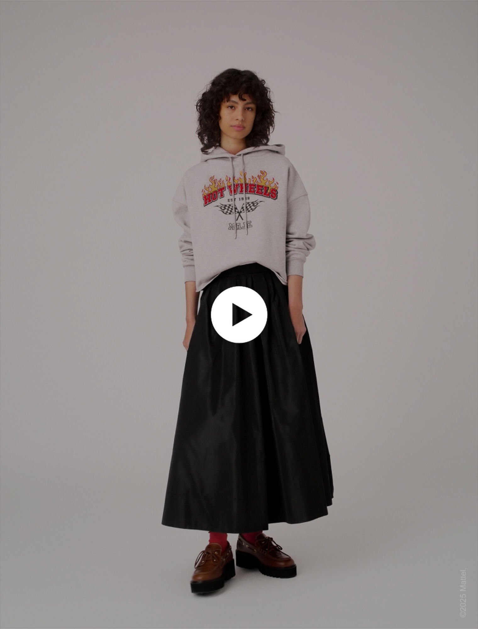 Crop-Sweatshirt mit gesticktem Logo