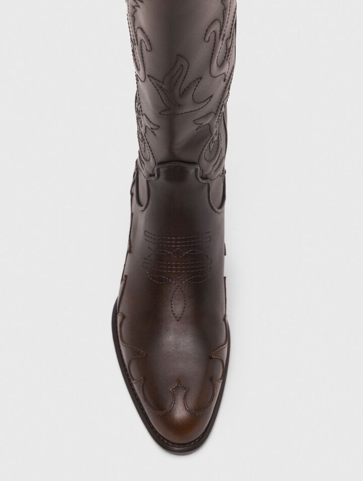 Cowboy-Stiefel aus Leder