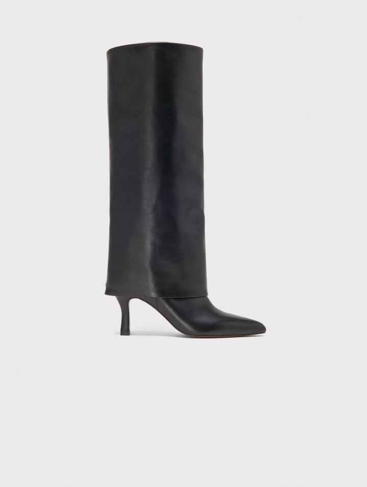 Lederstiefel mit Absatz