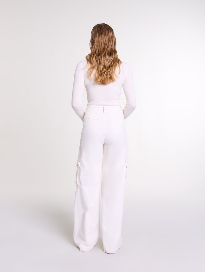 Cargohose aus Velours