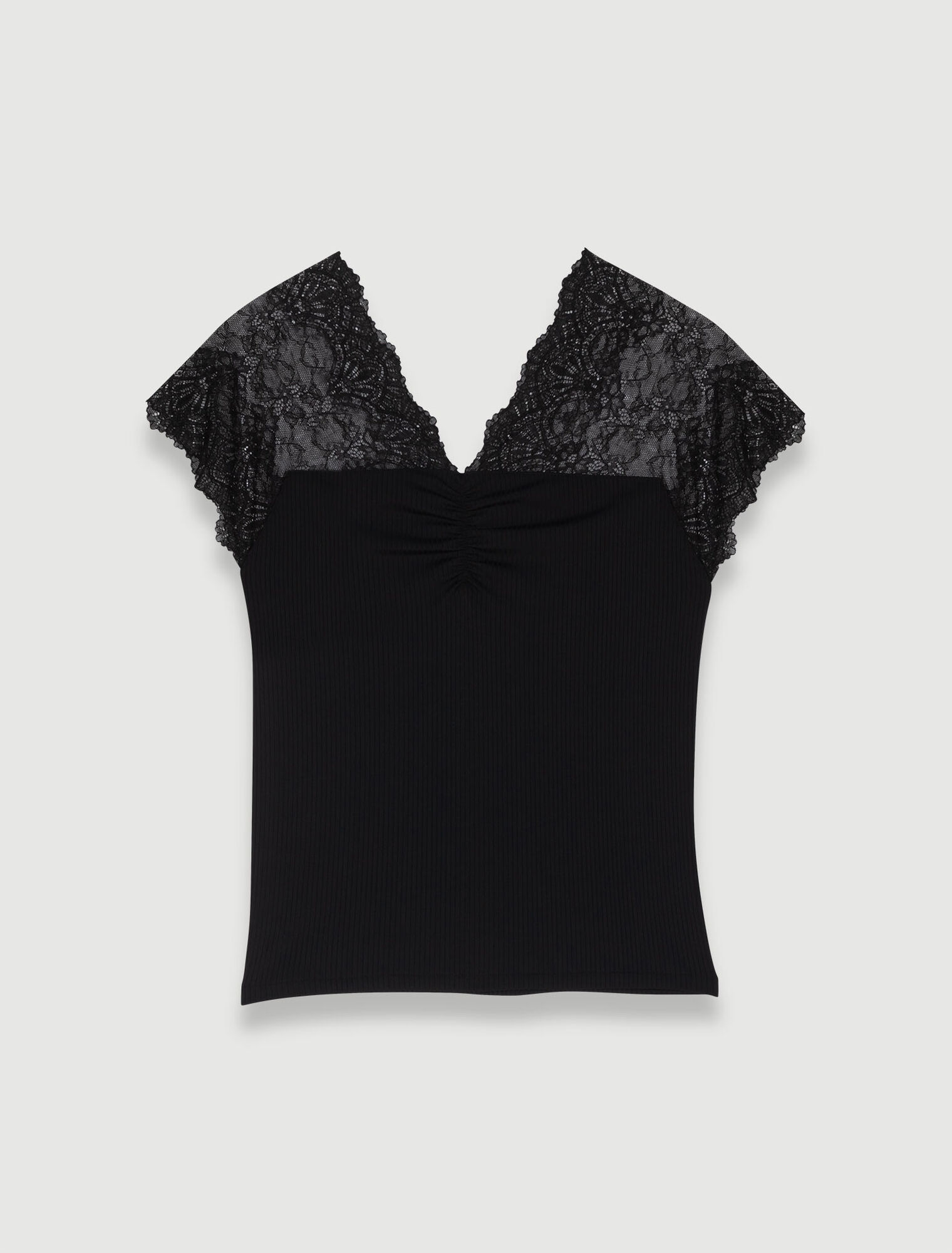 Spitzen Top aus Jersey