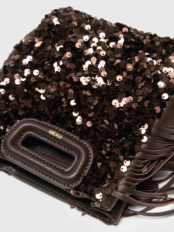Tasche M Mini mit Pailletten