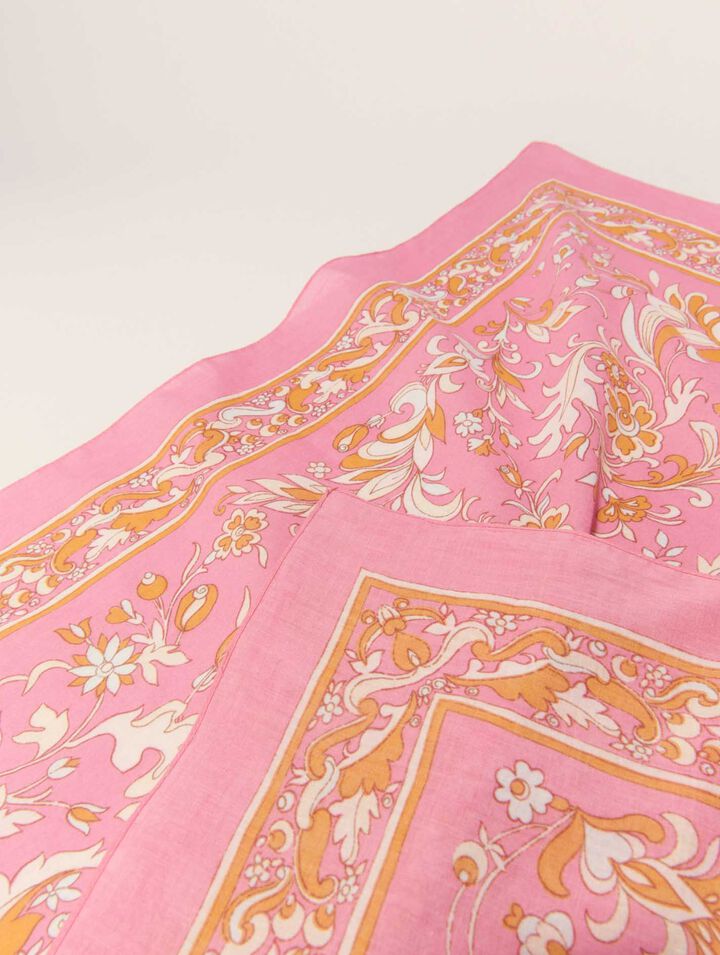 Halstuch 65 x 65 mit Blumenprint