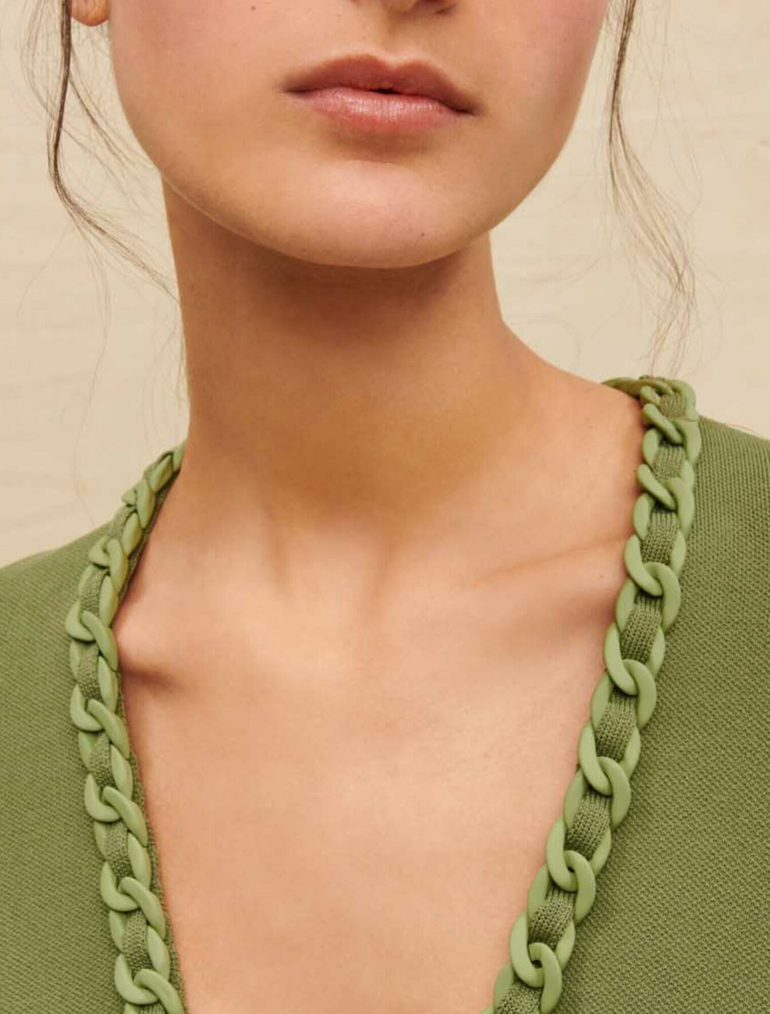 Jacke mit geflochtenen Säumen