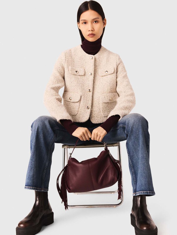 Kurze Bouclé-Tweedjacke